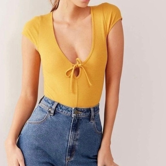 Urban Outfitters Mustard Yellow Bodysuit - Picture 2 of 5
